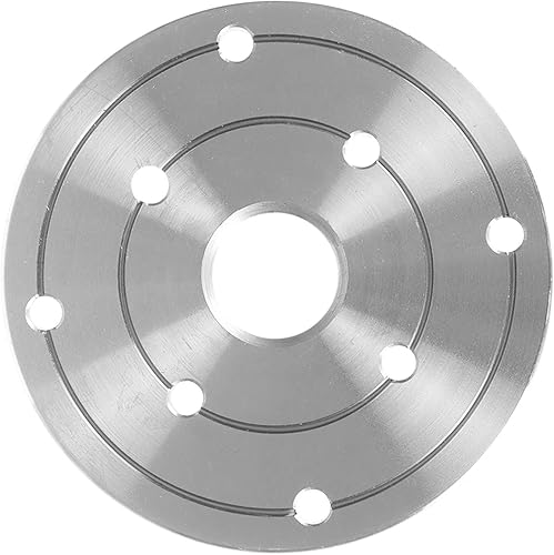 Miniatura 3 de findmall Placa frontal de torno de madera de acero de 4 pulgadas, 1 pulgada x 8TPI, roscada con tornillo de bloqueo para torno de madera, tornos de