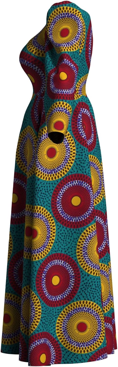 ABCWAX African Dresses for Women Full Sleeve Long Ankara Clothes Women Evening Dress - Image 6