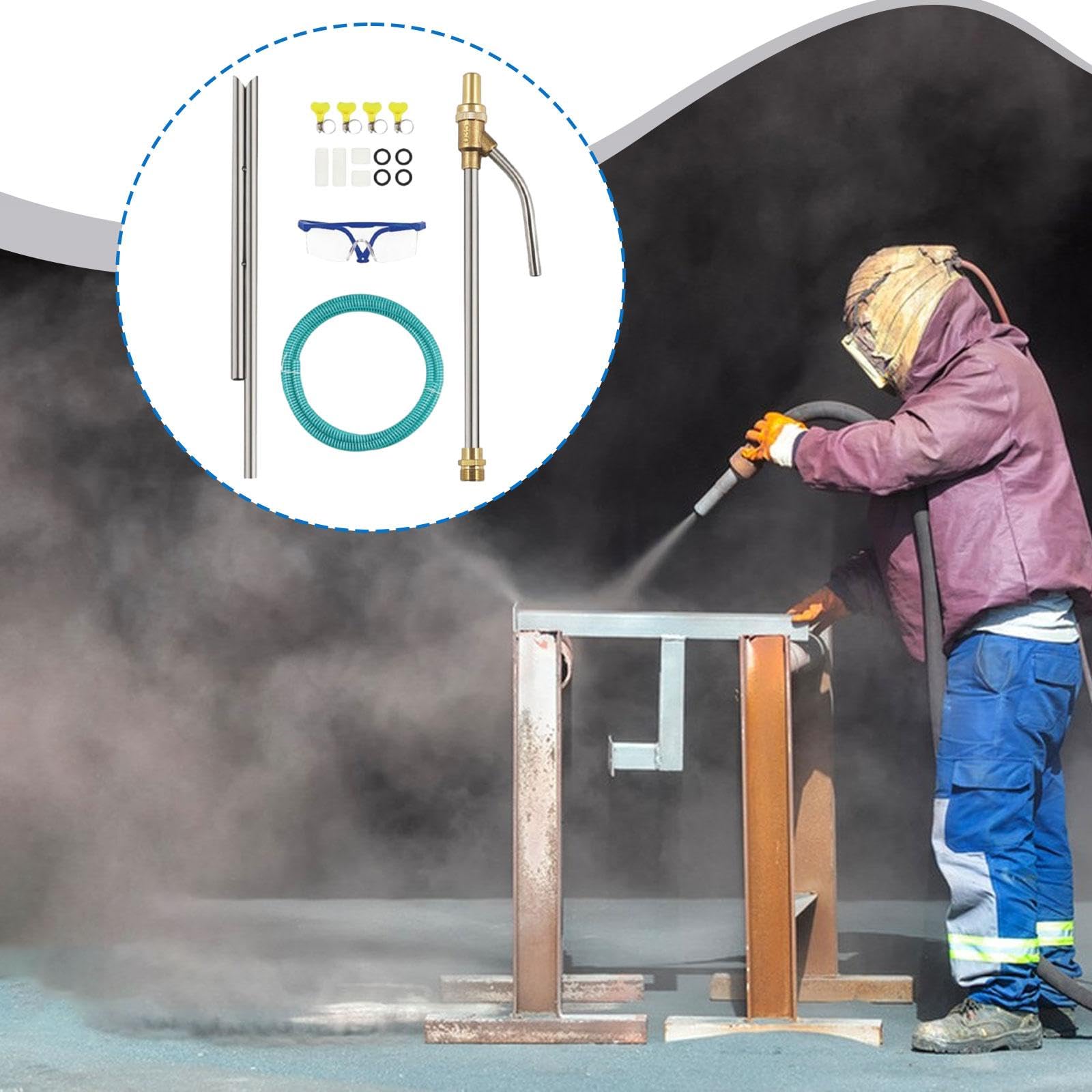 Qianly Portátil Adaptador para Lavadora a Presión Kit de Arenado Húmedo Boquilla Reemplazable Conector Rápido Material Acero Inoxidable Adecuado, Verde