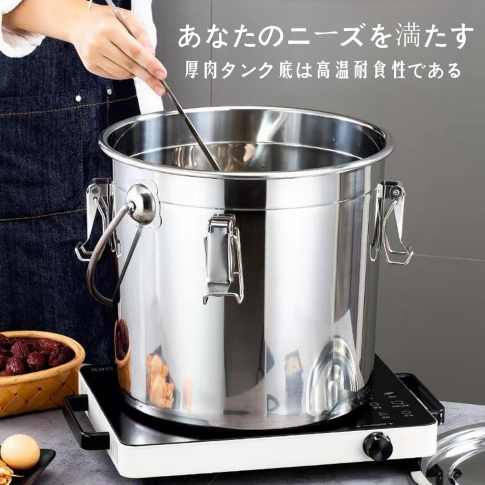 Amazon | 寸胴鍋 304ステンレス製 大容量 洗いやすい 錆に強い 蓋付き Amazon | 寸胴鍋 304ステンレス製 大容量 洗いやすい 錆に強い 蓋付き