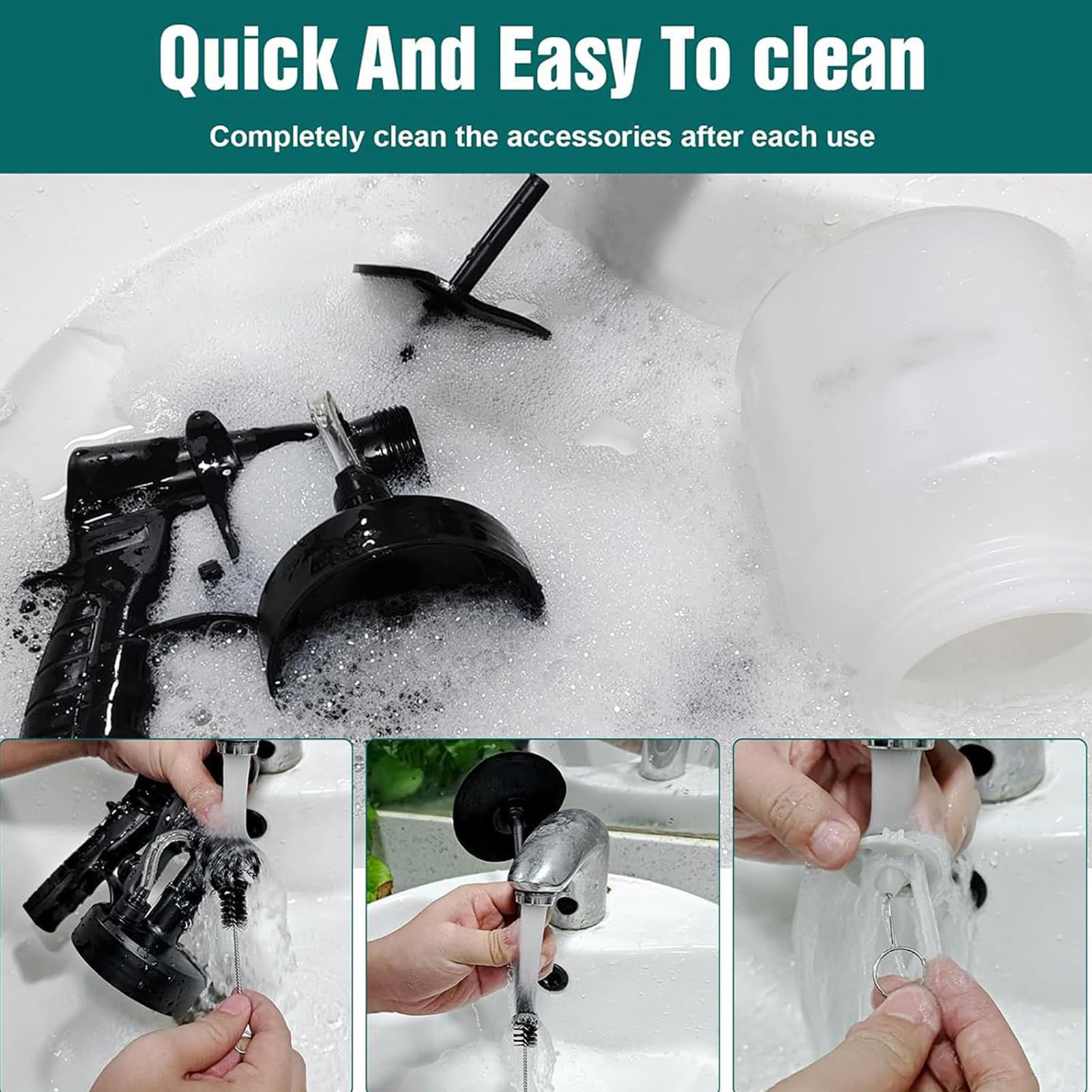 Pistola para Herramienta De Pintura Spray Eléctrica con Manguera De Aire | Herramientas De Aplicación Para Mejora Del Hogar Para Muebles Armarios Puertas Sillas De