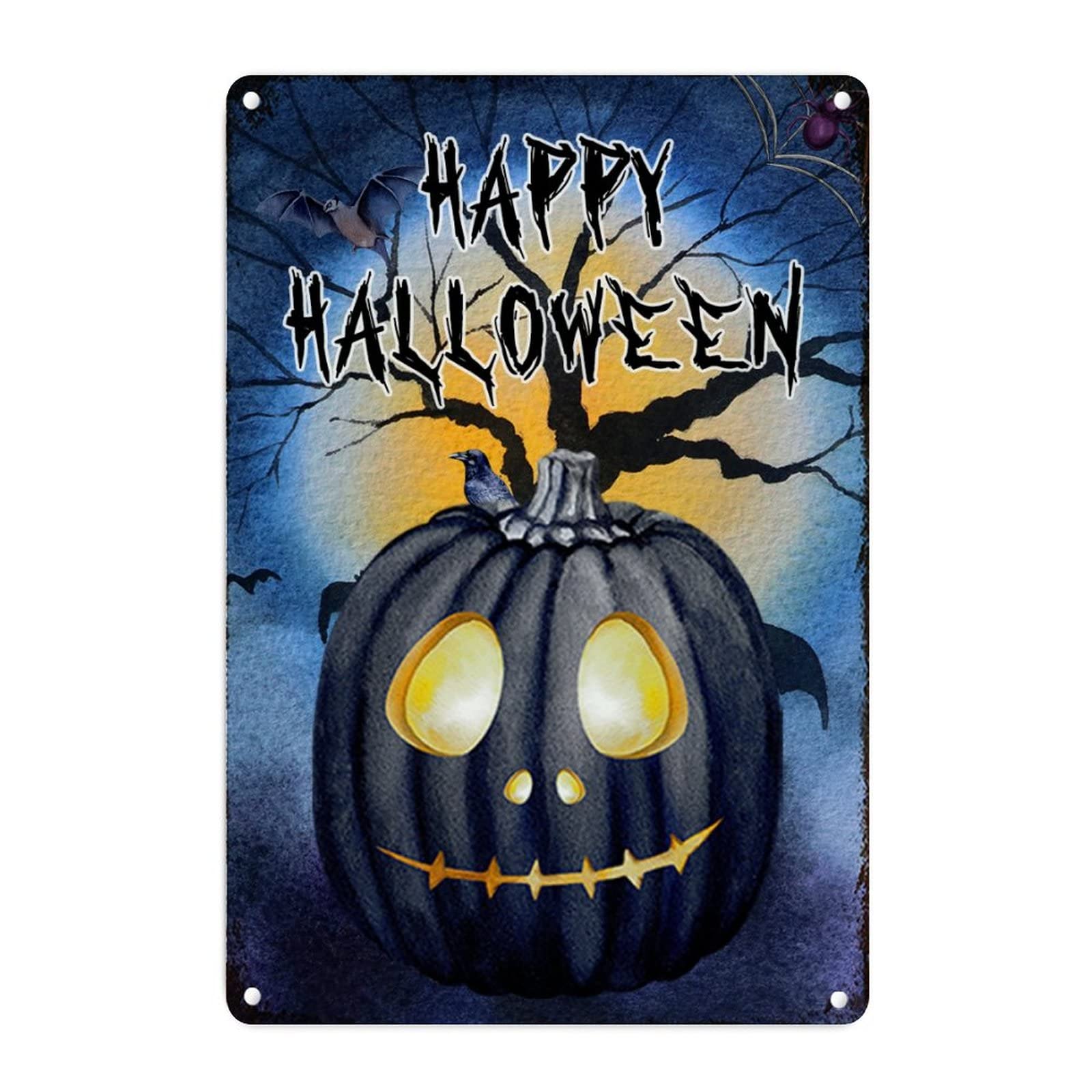 Déco intérieur nuit effrayante Halloween en métal rétro vintage