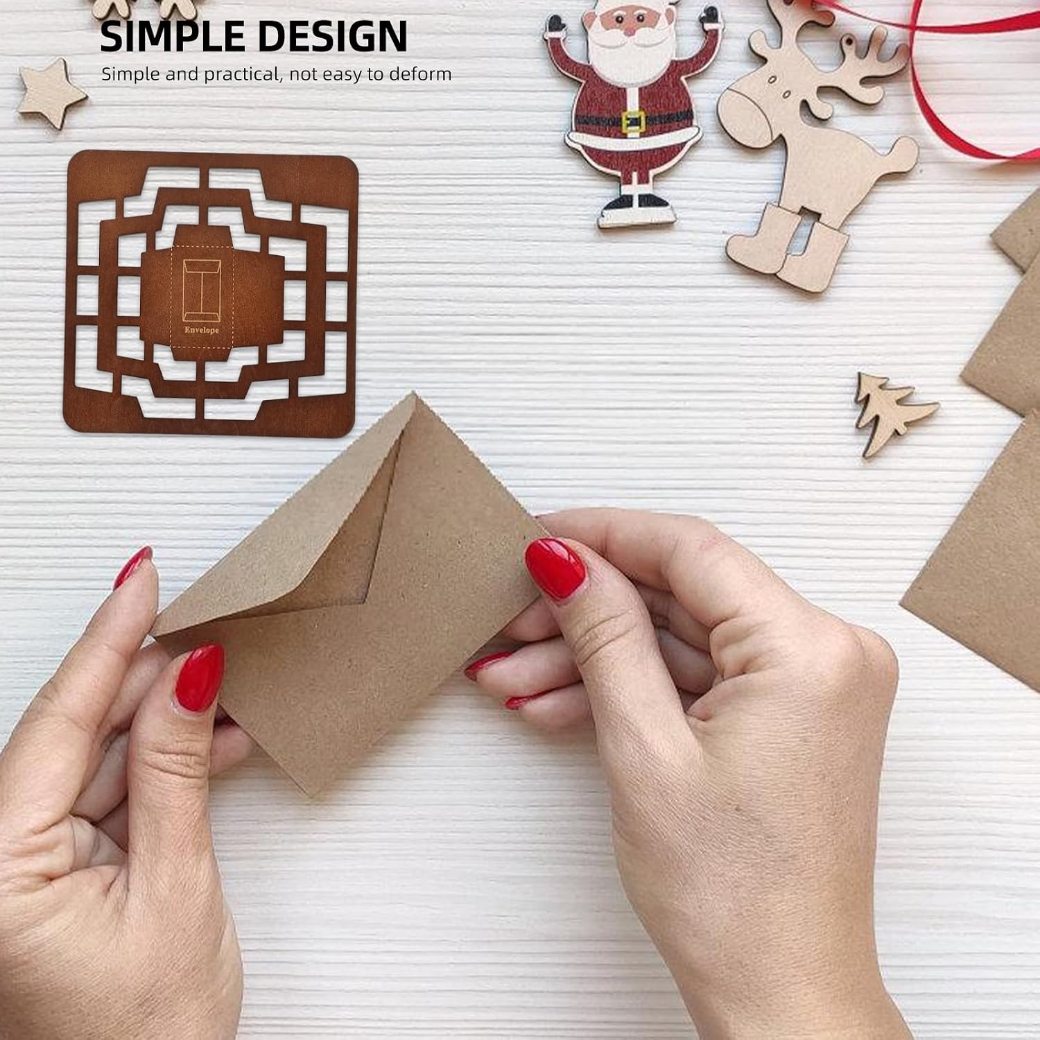 Wooden Envelop Templates, Wood Crafts Mould Envelope Stencil, Invitation Card Hollow Out Envelope Stencil Template Wooden Making