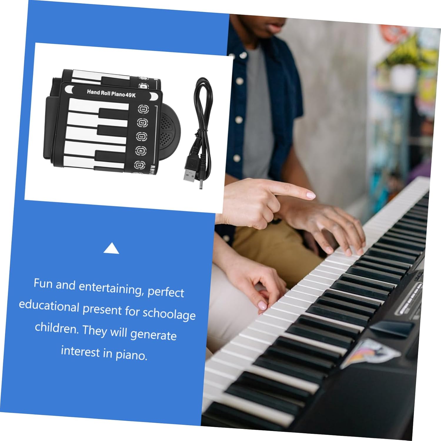 Yardwe Portable Piano for Music Instrument with Built Sounds Lightweight Design for Easy Carrying and Fun Music Learning