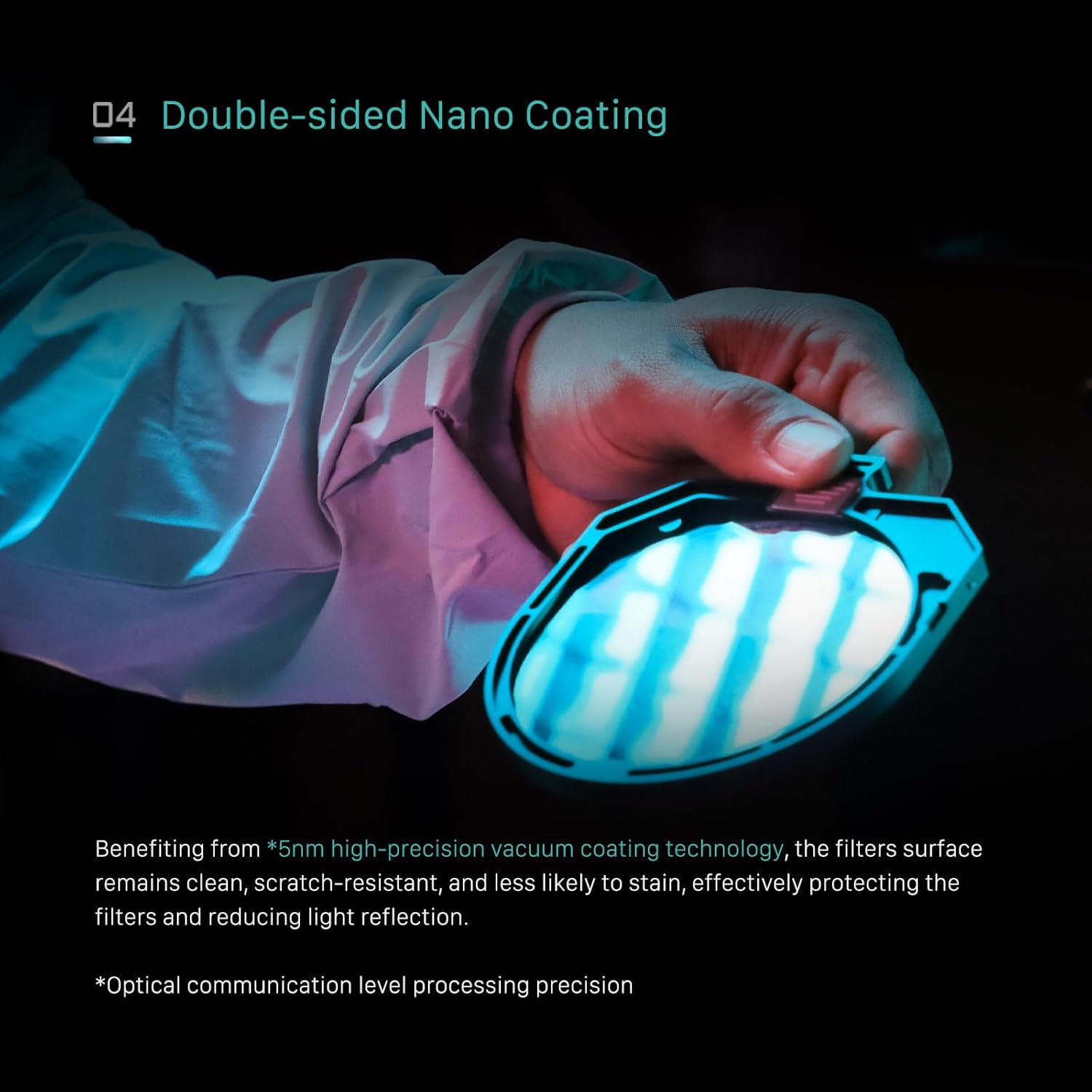 Tilta Illusion 95mm Polarizer Filter | Ultra Low Reflection | True Color | Double-Sided Nano Coated | Water White Glass | Multi-Colored Flares | Lightweight | Protects Against Scratches, & Debris