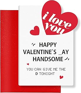 Valentines Day Love Gifts for Him, Valentines Day Card Gifts for Husband Men, Funny Card, Mens Valentine Gift for Boyfriend Husband, Valentine Gift for Him