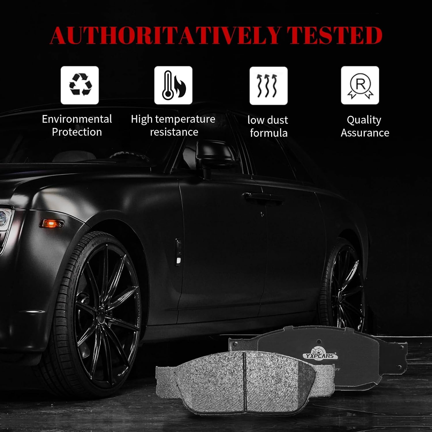 Front and Rear Ceramic Disc Brake Pads Set Replacement for Ford Thunderbird 2002-2005,for Jaguar S-Type 2000-2002 2004, for Lincoln Ls 2000 2001 2002 2003 2004 2005 2006