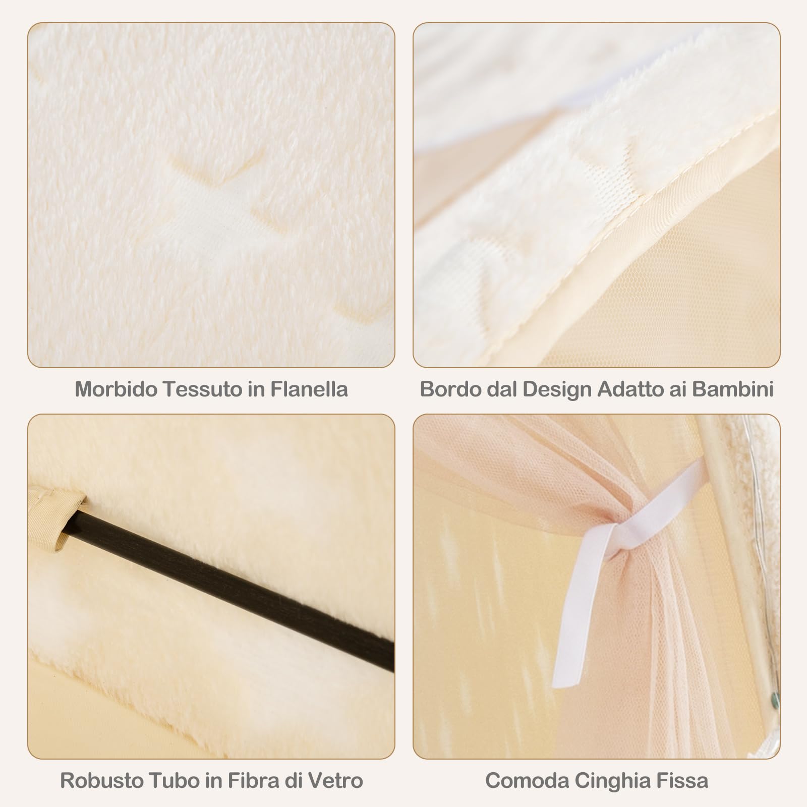 COSTWAY Tenda da Gioco per Bambini,Tenda Letto Cameretta con Stelle Luminose,Tende a Rete, Luci a Filo e Bandiere, Design Pieghevole, per Bambini 3+ Anni, 137 x 101 x 82 cm