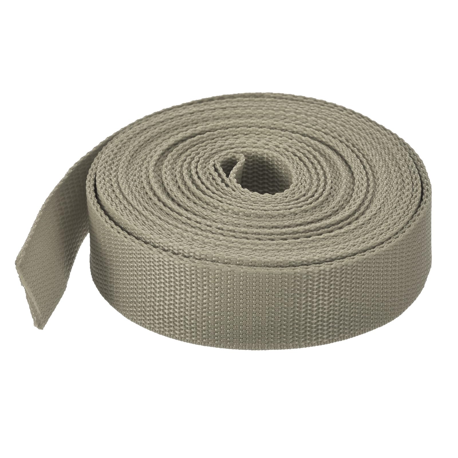 MECCANIXITY Lightweight Polypropylene Webbing Strap 1.5" 10 Yard Backpack Strapping Band Khaki for Outdoor Luggage Cargo Straps