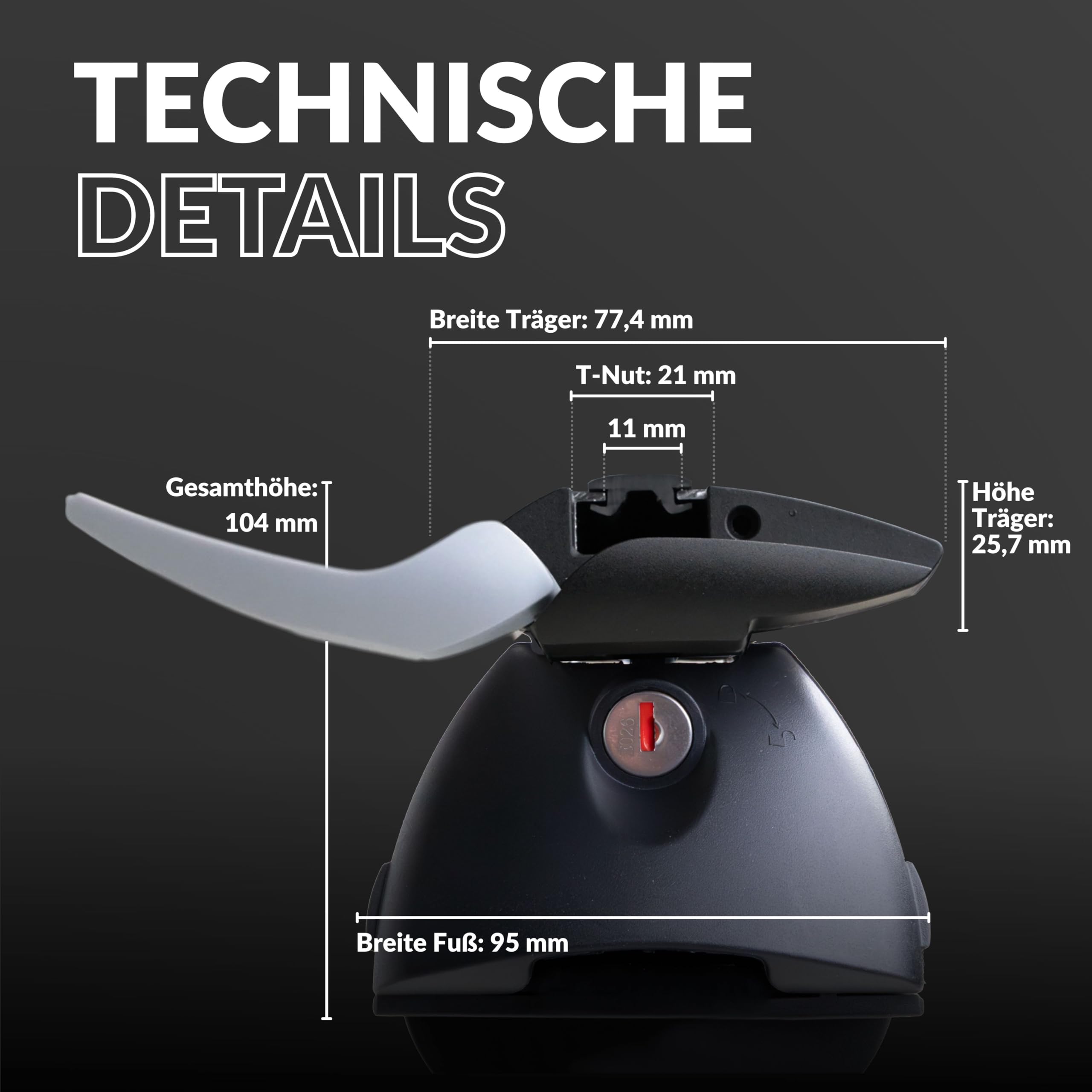 Owen Dachträger 5.0 Pro Silber 120cm - Universal Relingträger für eine offene Reling | 90 kg Tragkraft | 2 min Montage | Geprüft nach DIN 75302 |Top-Performance Dachträger für Ihr Auto