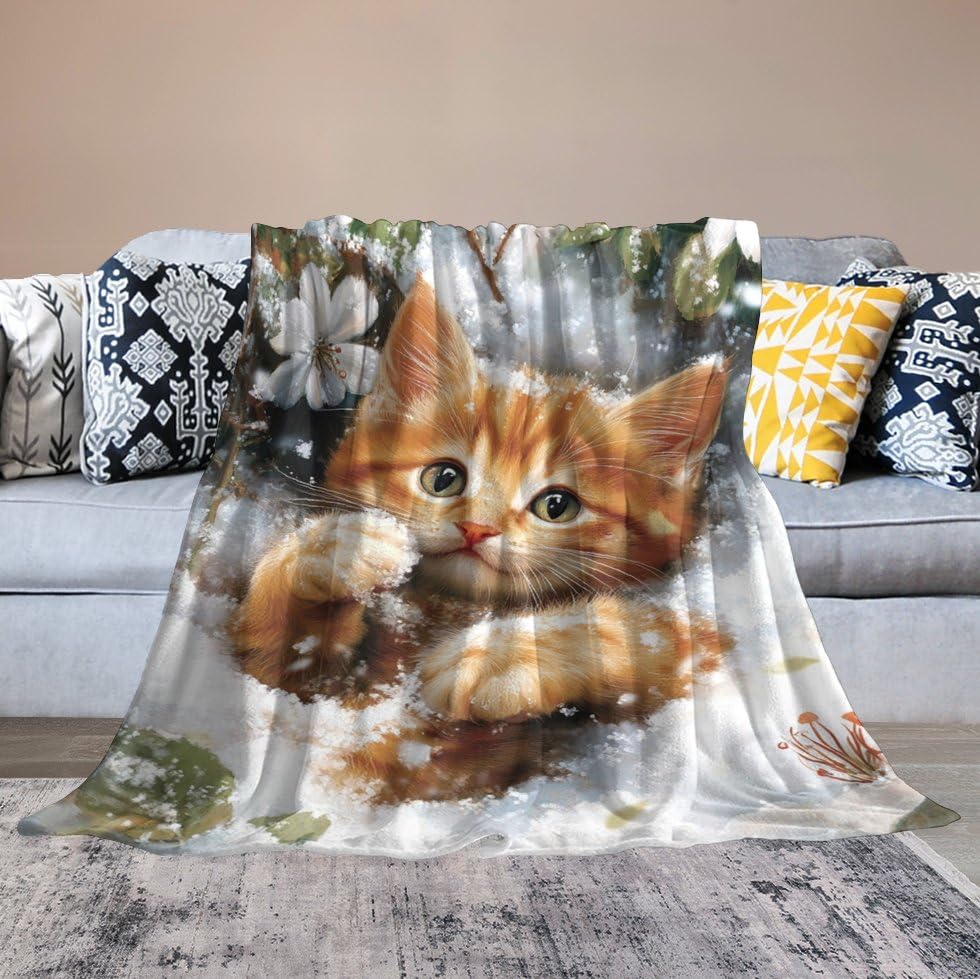 Manta Para Amantes De Los Gatos, 150x130 Cm, Felpa Suave, Regalo Para Mamás De Gatos, Cumpleaños