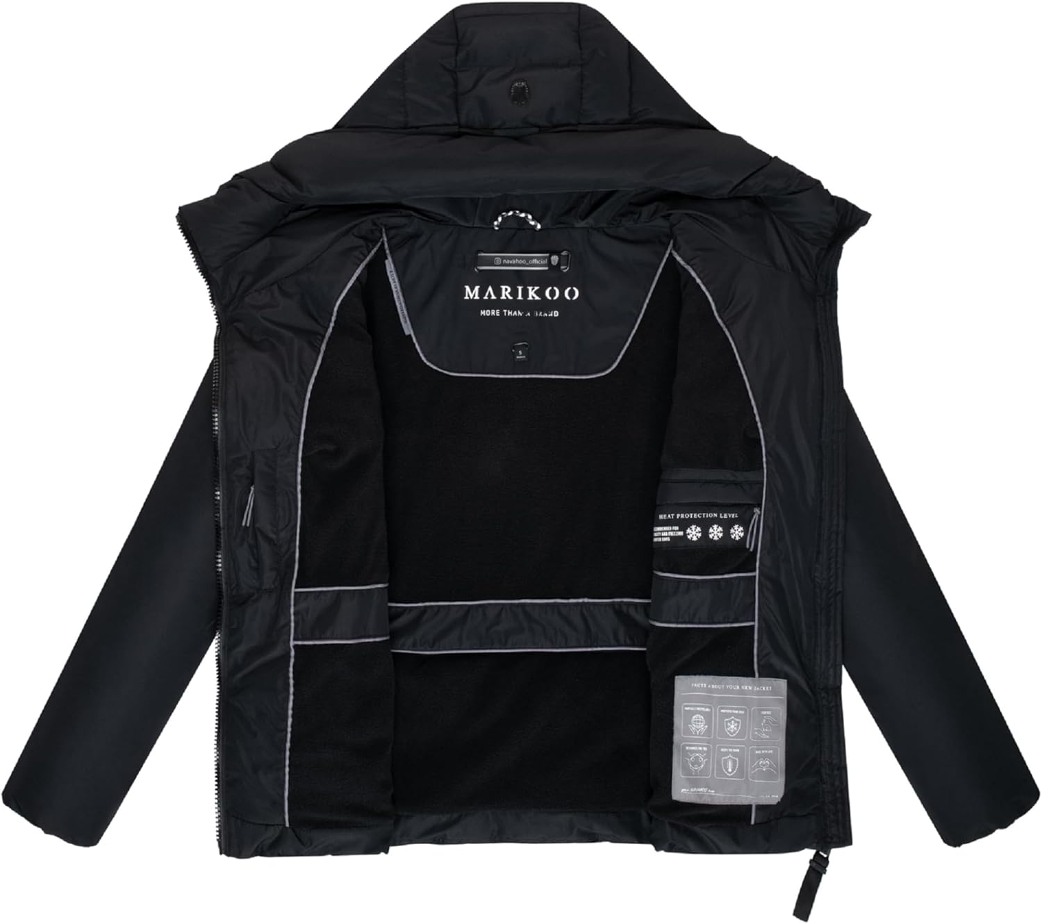 Marikoo Women’s Belted Puffer Jacket with Hood - Quilted Short Coat - Water-Repellent - Himee 16 S-3XL - Image 5