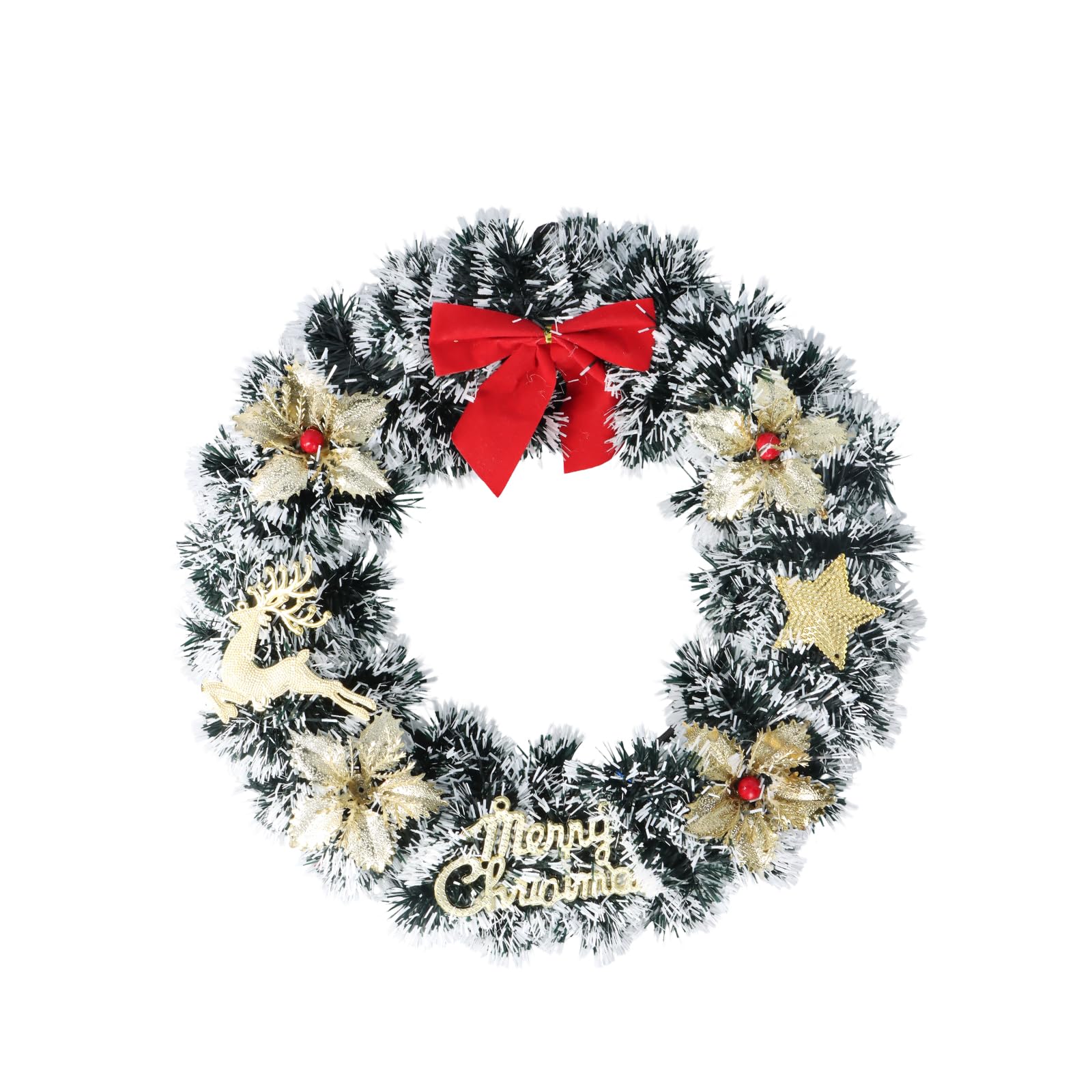 Guirlande de Noël Artificielle,Couronne de Porte de Noël,Suspendues Décoration - Guide 360