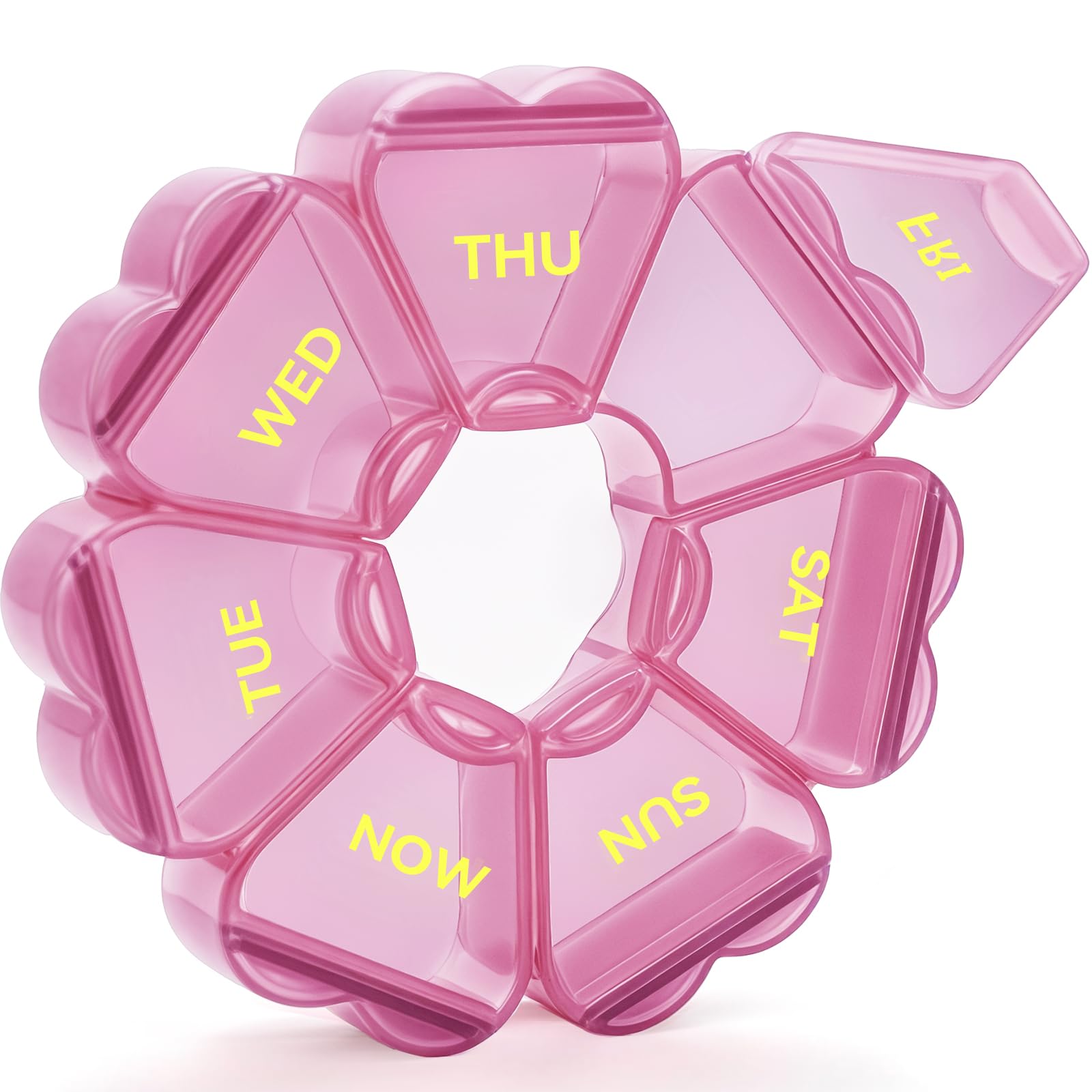 Pill Organizer Weekly - Cute Medicine Pill Organizer 7 Day Large Daily Pill Box for Travel SHIJOINYU Pill