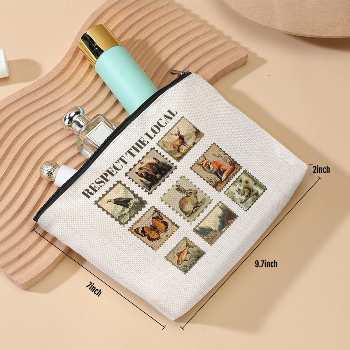 Wildlife Lover Gifts Makeup Bag Gift For Nature Lover Cottagecore Vintage Cosmetic Bag Gifts for Women Animal Lovers Girl Daughter Coworker Friend Birthday Friendship Graduation Anniversary Christmas - Image 2