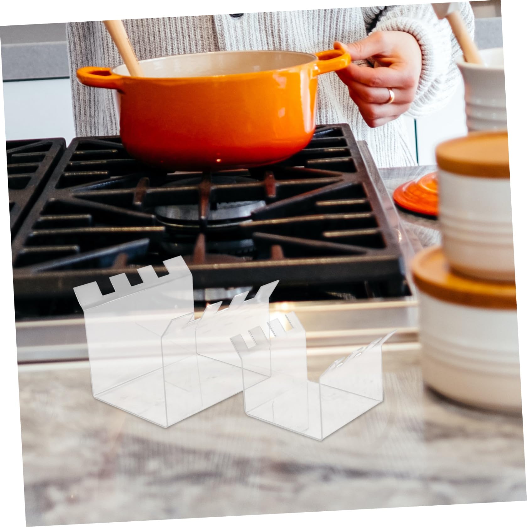 MAGICLULU 2pezzi per Sacchetti Zipper Organizzatore per Cucina Acrilico Resistente Compatto e Facile da per Sacchetti Congelati e Preparazione Cibo