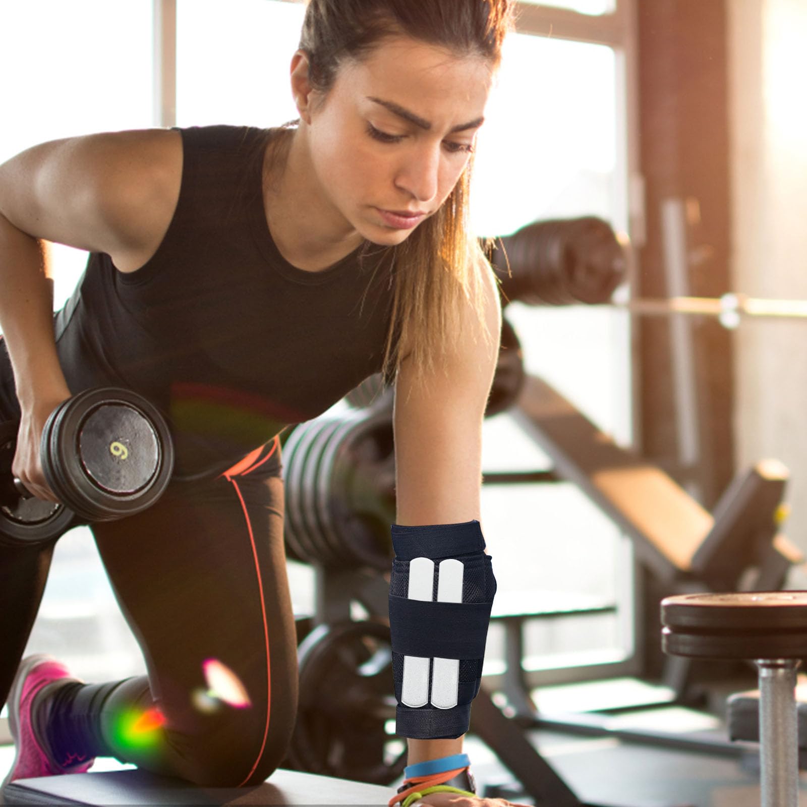 Lot de 10 plaques en acier pour musculation, poids de fitness mince