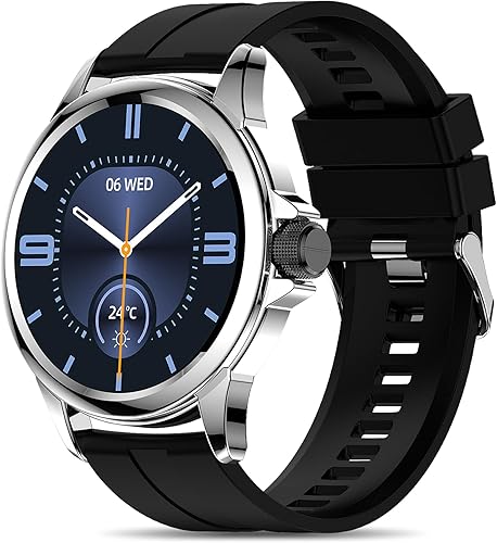 Reloj inteligente (respuestahacer llamadas), monitor de fitness de 1.32 pulgadas, monitor de frecuencia cardíaca, sueño, podómetro, calorías, 100