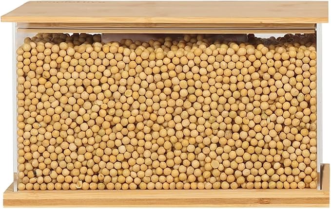 Large Food Storage Containers with Bamboo Lid,155oz/4.6L,Pantry Organizers and Storage