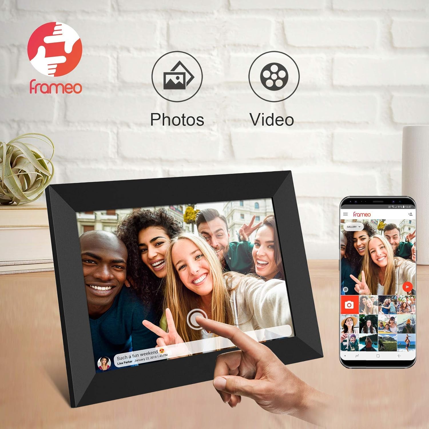Gеt Sресіаl Prісе FRAMEO 8 Inch Smart WiFi Digital Photo Frame FHD 1920x1200 IPS LCD Touch Screen, Auto-Rotate Portrait and Landscape,Built in 16GB Memory, Share Moments Instantly via Frameo App from Anywhere