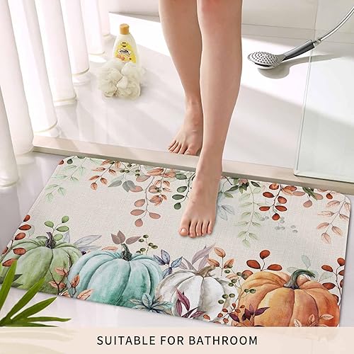 Vista 163 de Tapete de Feliz Navidad, tapete antideslizante para puerta delantera, baño, cocina, dormitorio, patio, entrada, 16 x 24 pulgadas, rojo, negro y verde