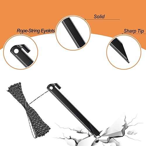 Miniatura 2 de Aoipend 16 estacas para estacas inflables de 12 pulgadas resistentes para tienda de campaña, estacas inflables de repuesto, anclaje de suelo para