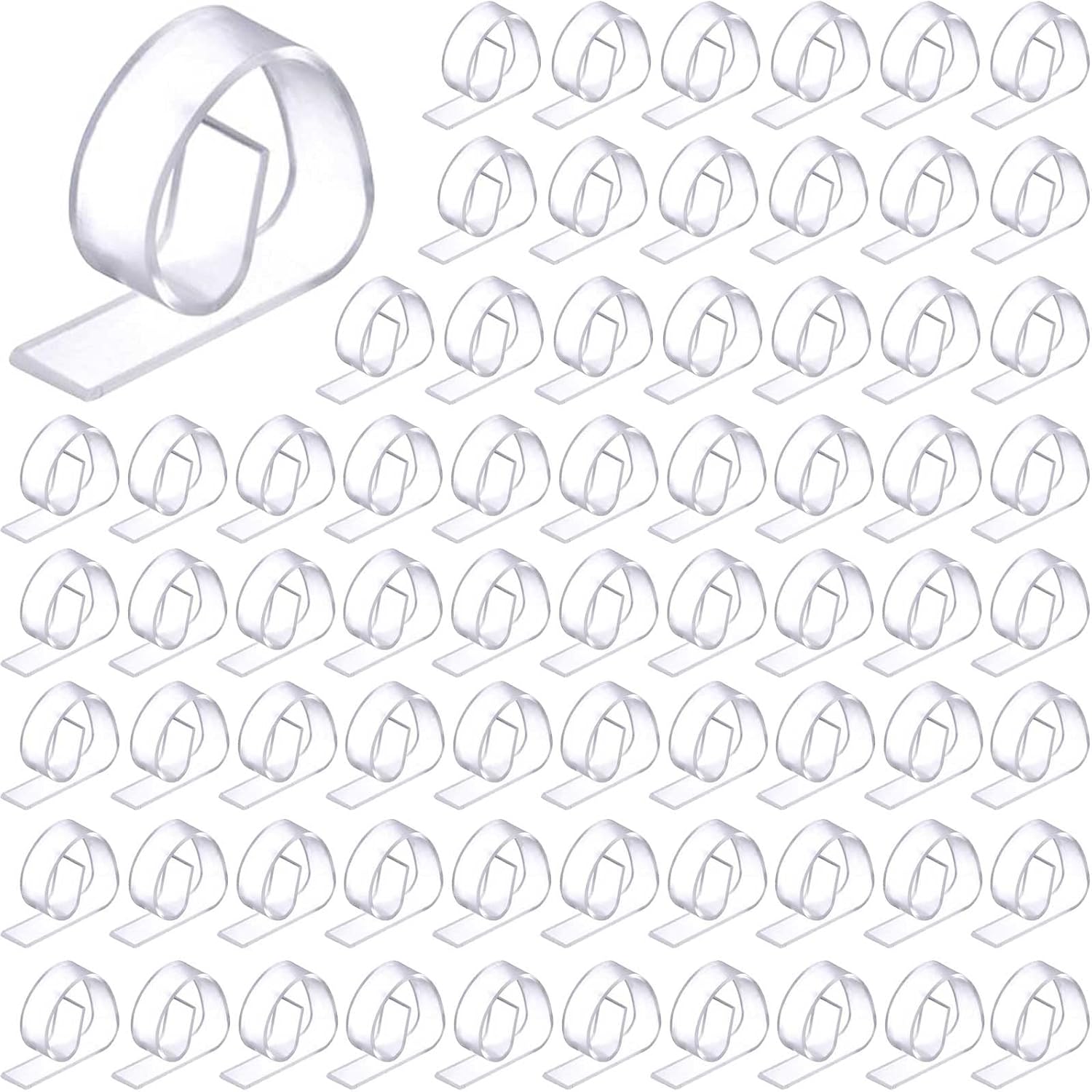 Eccliy 150 Pieces Clear Table Cloth Holder Clips Plastic