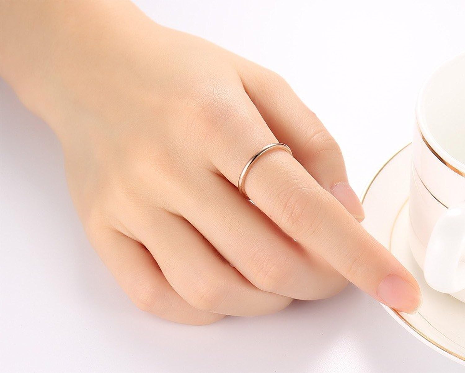 TRUMIUM 2mm 4mm 6mm 8mm Tungsten Wedding Band Ring for Men Women Silver/Rose Gold Plated/Rainbow/Gold Plated Domed High Polish Engagement Promise Rings Comfort Fit 4-15 - Image 5