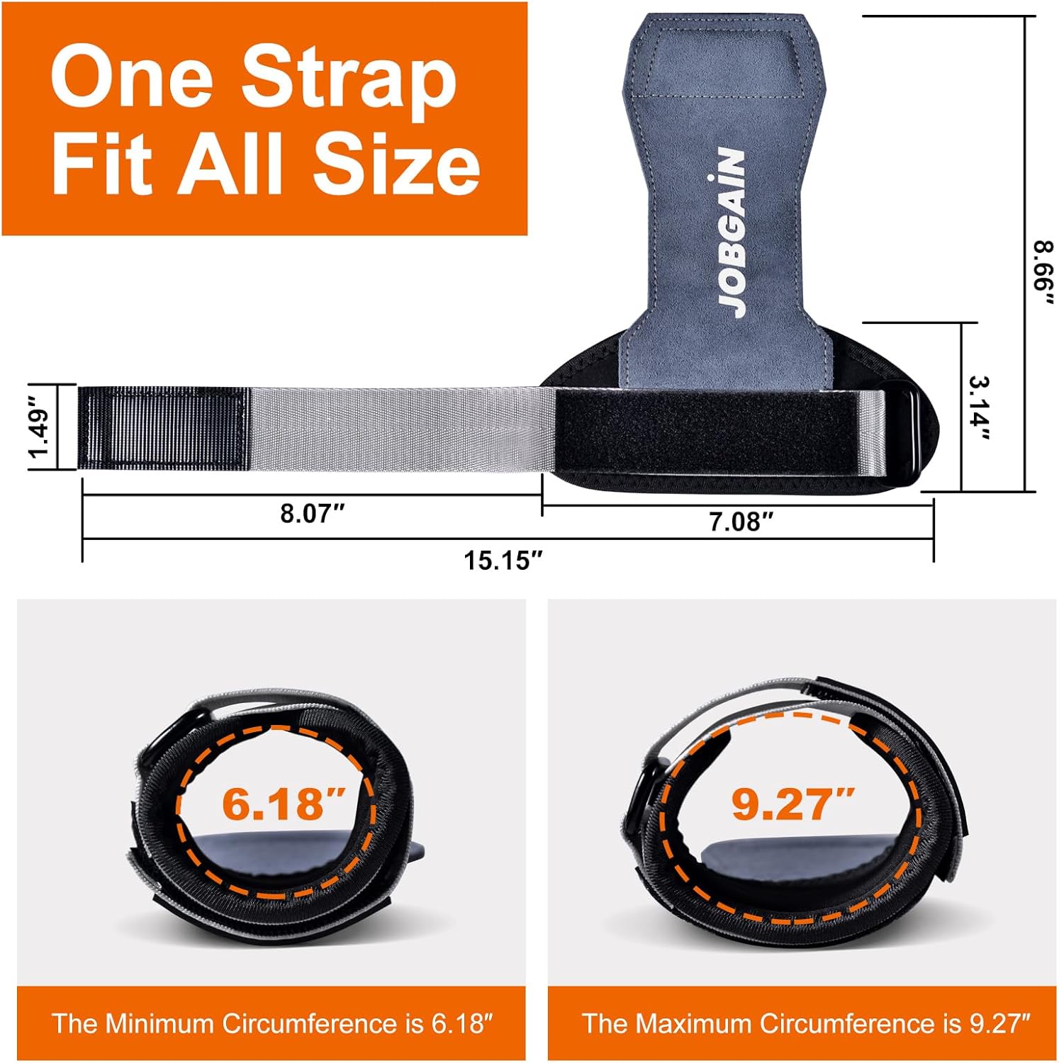 Weight Lifting Wrist Strap, Double Layer Leather Wrist Strap for Deadlift and Powerlifting, Adjustable Neoprene Padded Wrist Wraps, for Men & Women, 1 Pair