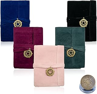 NEETUE 6 PCS Witchcraft Supplies Set Contains Velvet Tarot Card Holder Bag Tarot Storage Bags Tarot Bags Pouches Tarot Card Box Case and Decision Maker Coin.