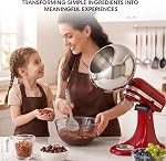 Aieve Snack Coater Compatible with KitchenAid Tilt-Head Stand Mixer for Making Chocolate Covered Almonds, Pistachio, Peanut, Freeze Dried Strawberry, Raisin, Macadamia Nuts, Blueberry