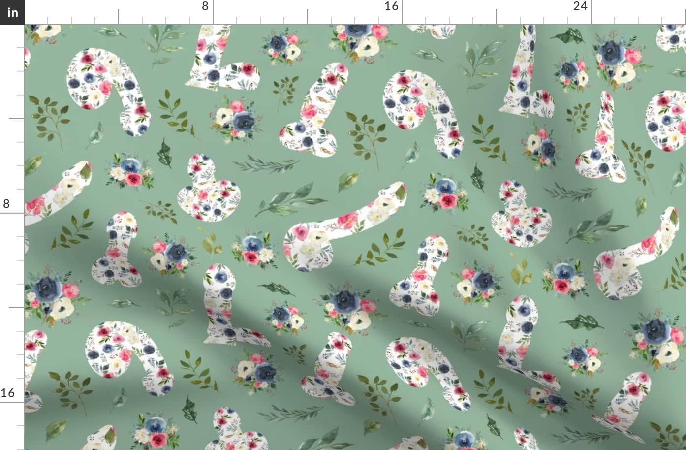 Spoonflower Fabric - Nsfw Mature Pink Floral Flower Penis Adult Gay Gay Pride Printed on Organic Cotton Sateen Fabric by The Yard - Sewing Quilting Apparel Home Decor