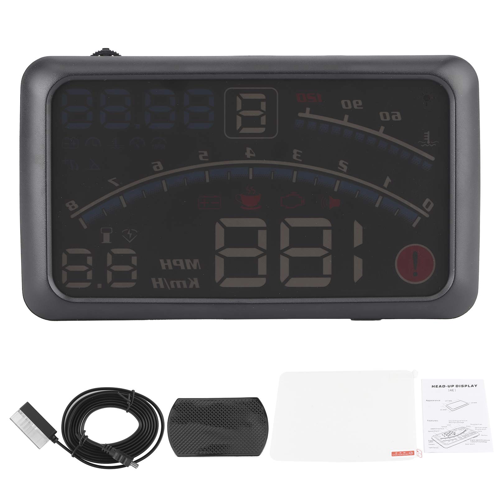Proiettore per Auto Headup Display Set OBD2 HUD Parabrezza E4 Dati di Guida Universali Schermo a Colori Elettrico 5,5 Pollici