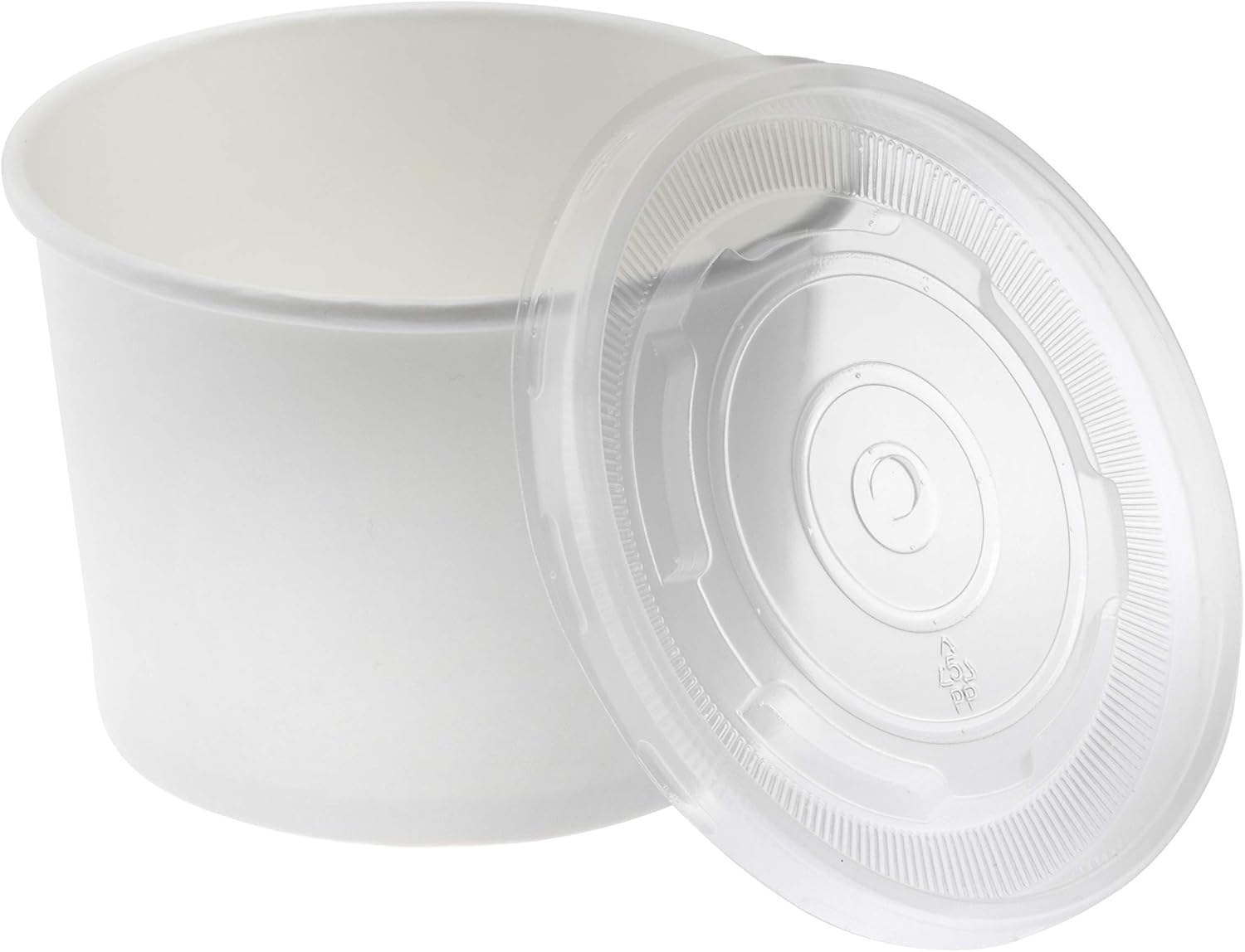 NYHI Kraft 50 Pack 8 oz White Small Paper Bowls Soup Storage Containers With Lids Insulated Take Out Disposable Food Storage Cups For Hot Cold Foods To Go Bowls With Vented Lids image 3
