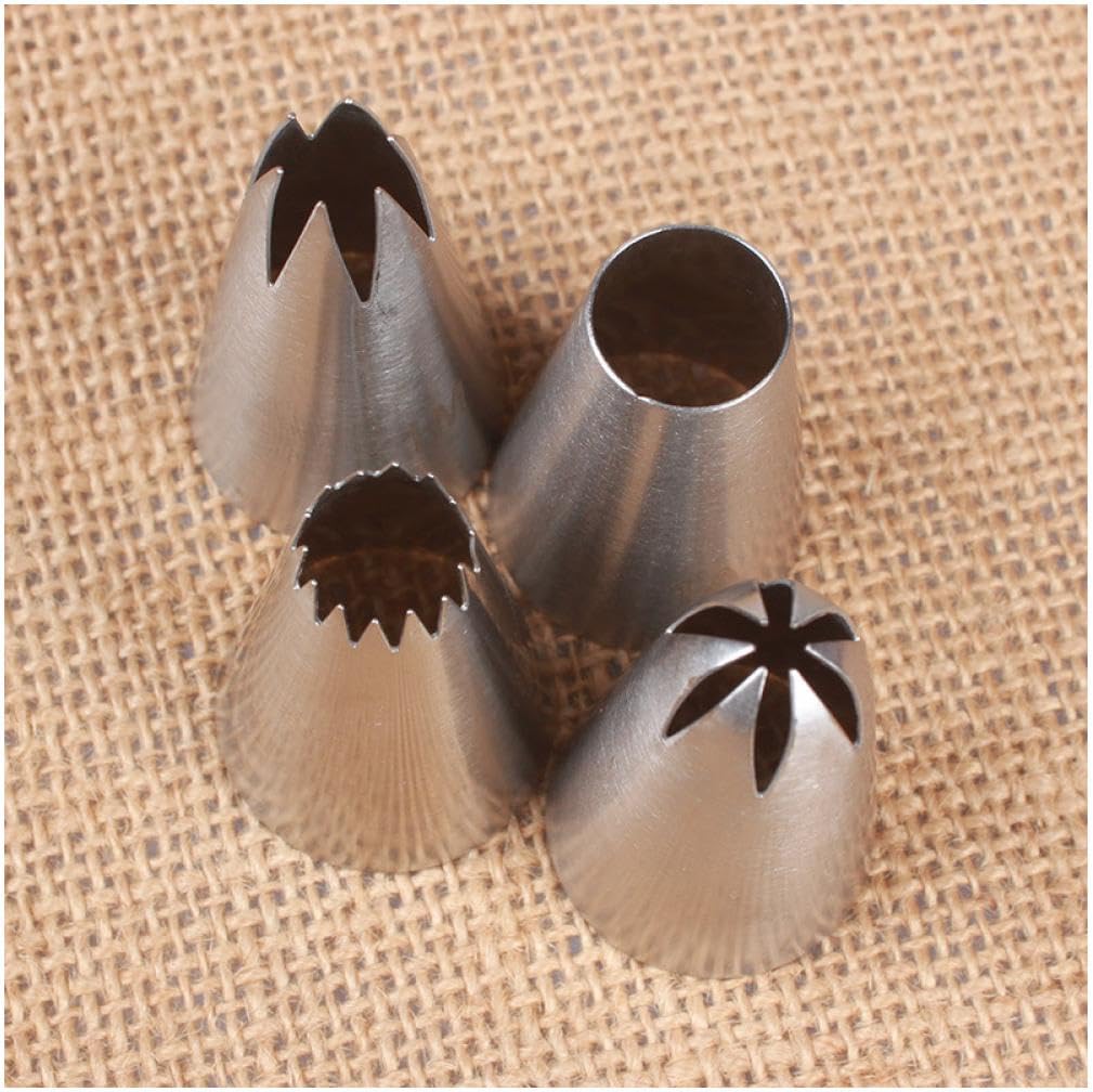 Baking Supplies Stainless Steel Pastry Nozzle Icing Piping Nozzle Baking Pastry Tips Cupcake Cake Decorating Tools Cake Decorating Tips Set