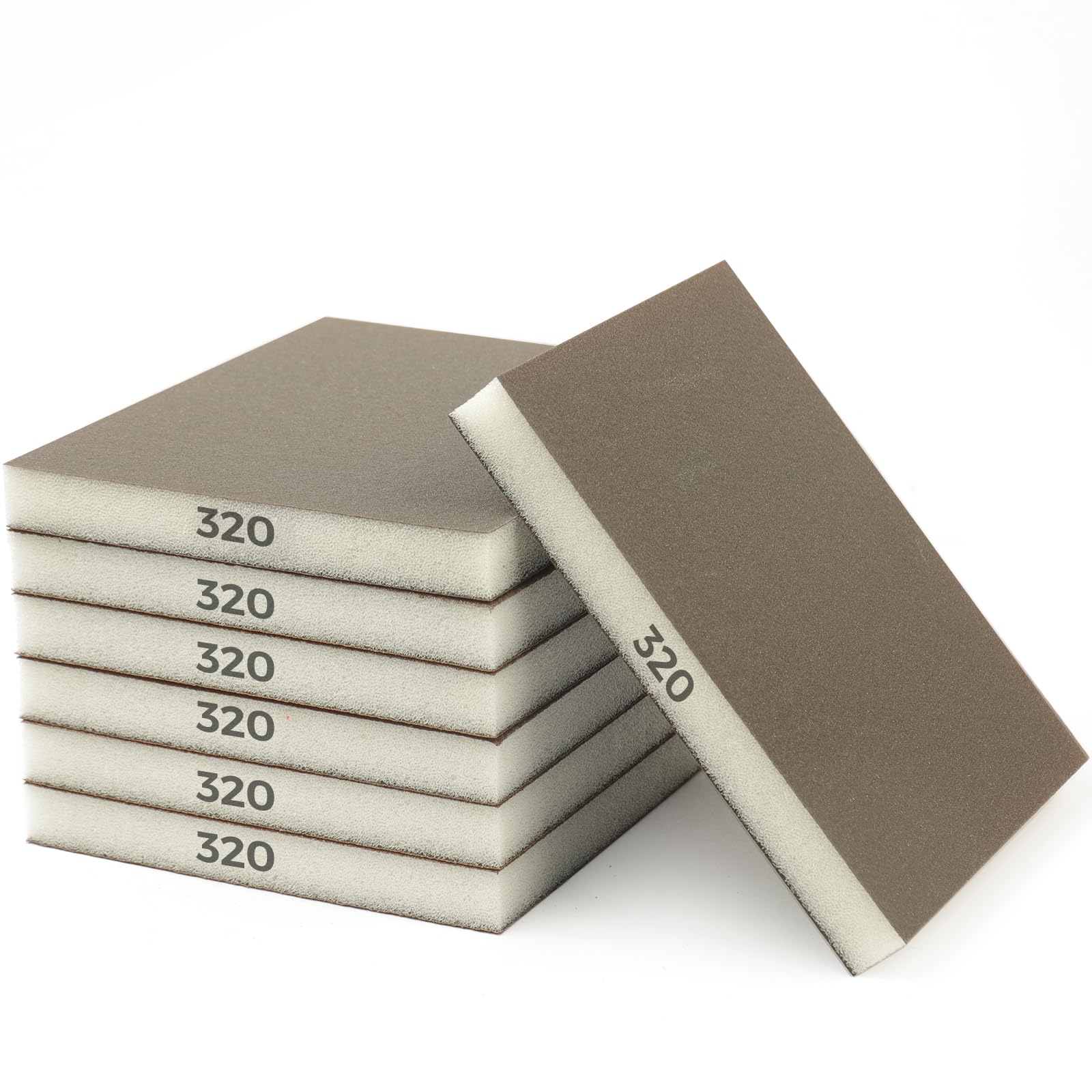 STEBRUAM 6 Stück Schleifschwämme 320 Körnung | Schleifpads für Multifunktionswerkzeuge | Ideal für Holz, Metall & Auto | Wasserdicht & Langlebig | DIY, Renovierung & Polieren