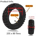 255x80(10x3.0) Off-Road Tire & Inner Tube (1 Set) for 10" Electric Scooter gallery image