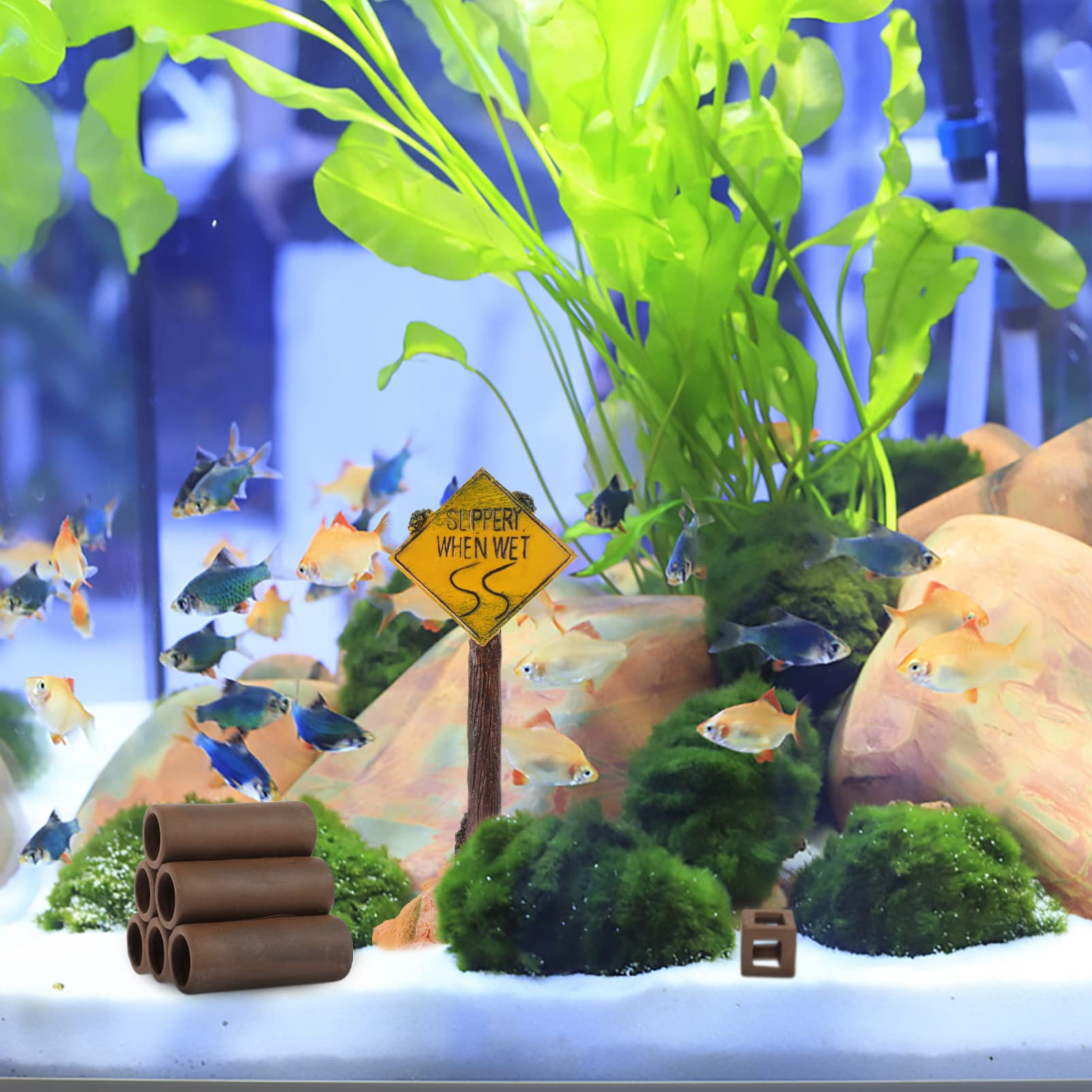 POPETPOP Casa De Peces 5 Juegos Peces De Cerámica De Acuario Tanque Mascota Pecera Refugio De Peces Esconder Criar Decoración De Paisaje Cueva del Acuario Decoraciones De Peceras 2 Piezas * 5