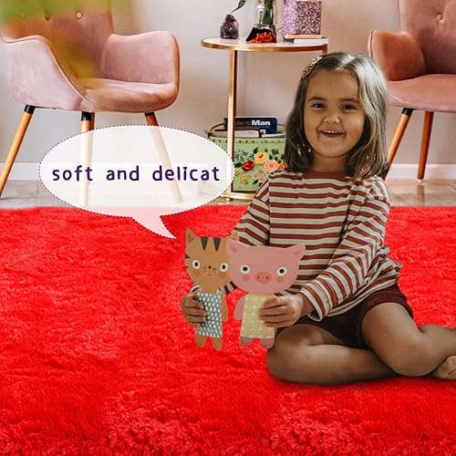 Miniatura 3 de QIQI Alfombra para interior de sala de estar, antideslizante, moderna, de piel sintética, ultra suave, para decoración del hogar de la habitación de