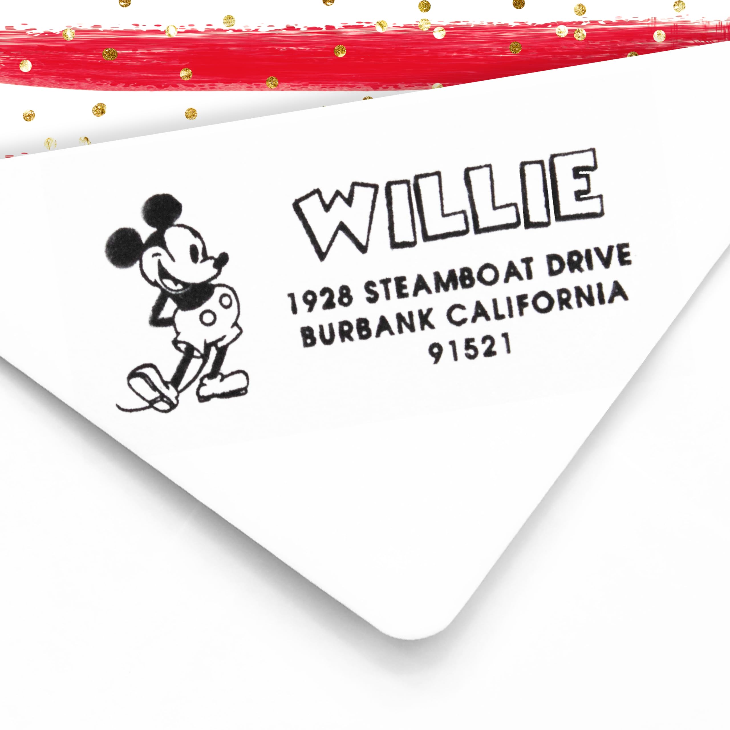 ExcelMark Steamboat Willie Custom Self-Inking Return Address Stamp