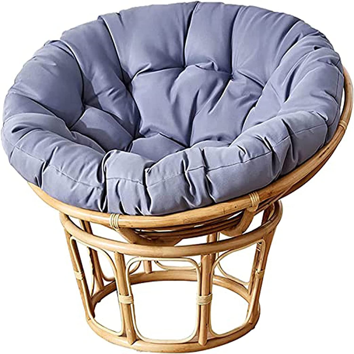 FUYAO Papasan Round Chair Cushions, Thick Comfortable Hammocks Swing Pads, Overstuffed Round Papasan Chair Cushion Only, Outdoor Swing Hanging Egg Seat Cushion