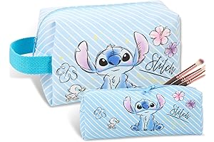 Bolsa de maquillaje de viaje de Stitch, bolsa de cosméticos de gran...