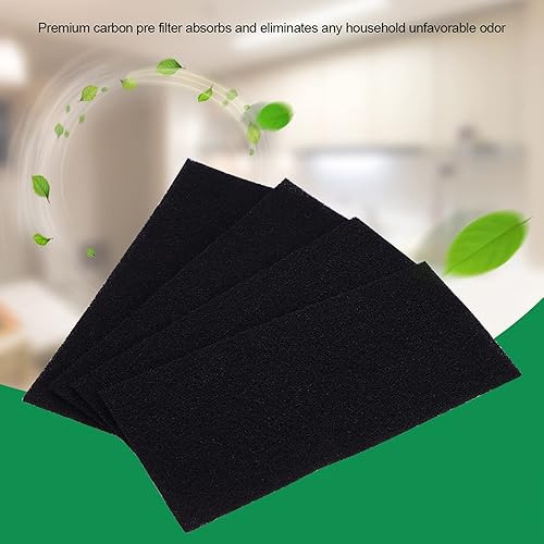 Miniatura 6 de Hoja de filtro de carbono, hoja de filtro de polvo, filtro de carbono para purificador de aire, paquete de 4 láminas de filtro de esponja de carbono