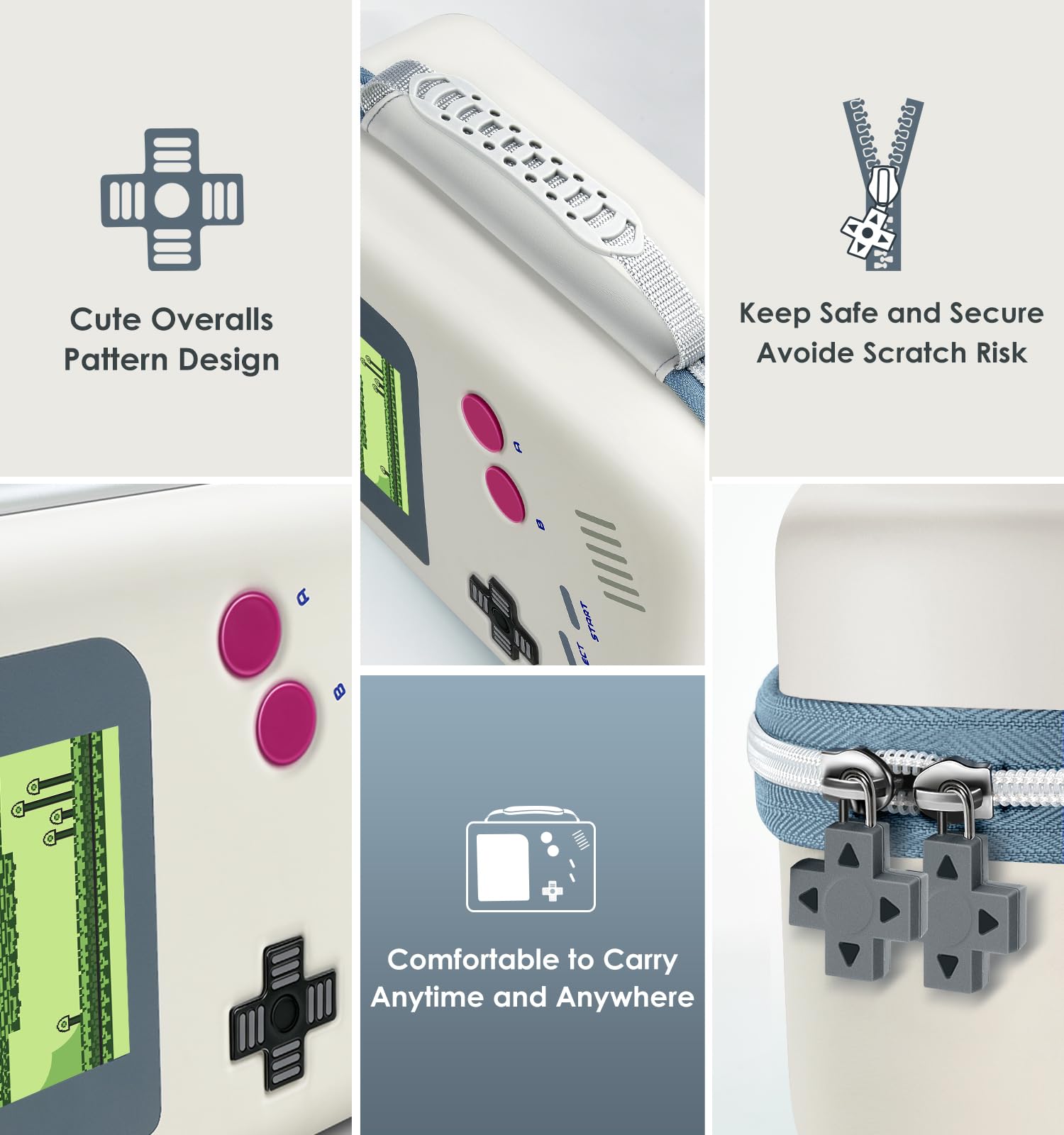 ivoler Funda de almacenamiento para Nintendo Switch/para Switch OLED modelo (2021), bolsa de mensajero rígida protectora portátil de viaje, forro suave, 18 juegos para consola Switch Pro Controller