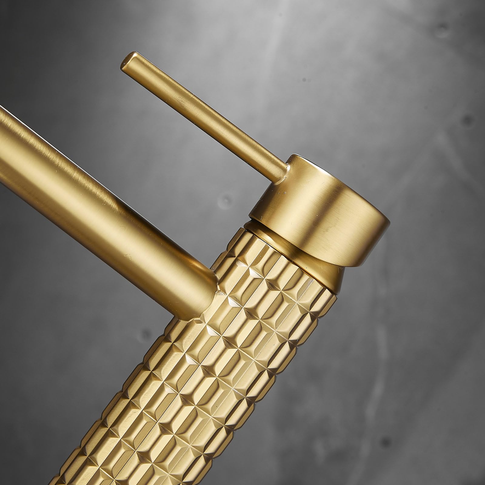 Silver Single-Handle, Single-Hole tapBrass MaterialBathroom Sink tap with Water Supply Hoses. - Image 4