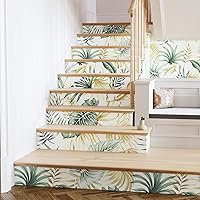 Vista 7 de WESTICK Papel tapiz dorado tropical para despegar y pegar para baño, papel de contacto tropical impermeable, papel tapiz floral para dormitorio