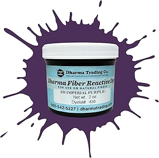 Dharma Fiber Reactive Procion Dye - Vibrant, Permanent Colors. Tie-Dye & Ice Dye. Imperial Purple (2 oz.)