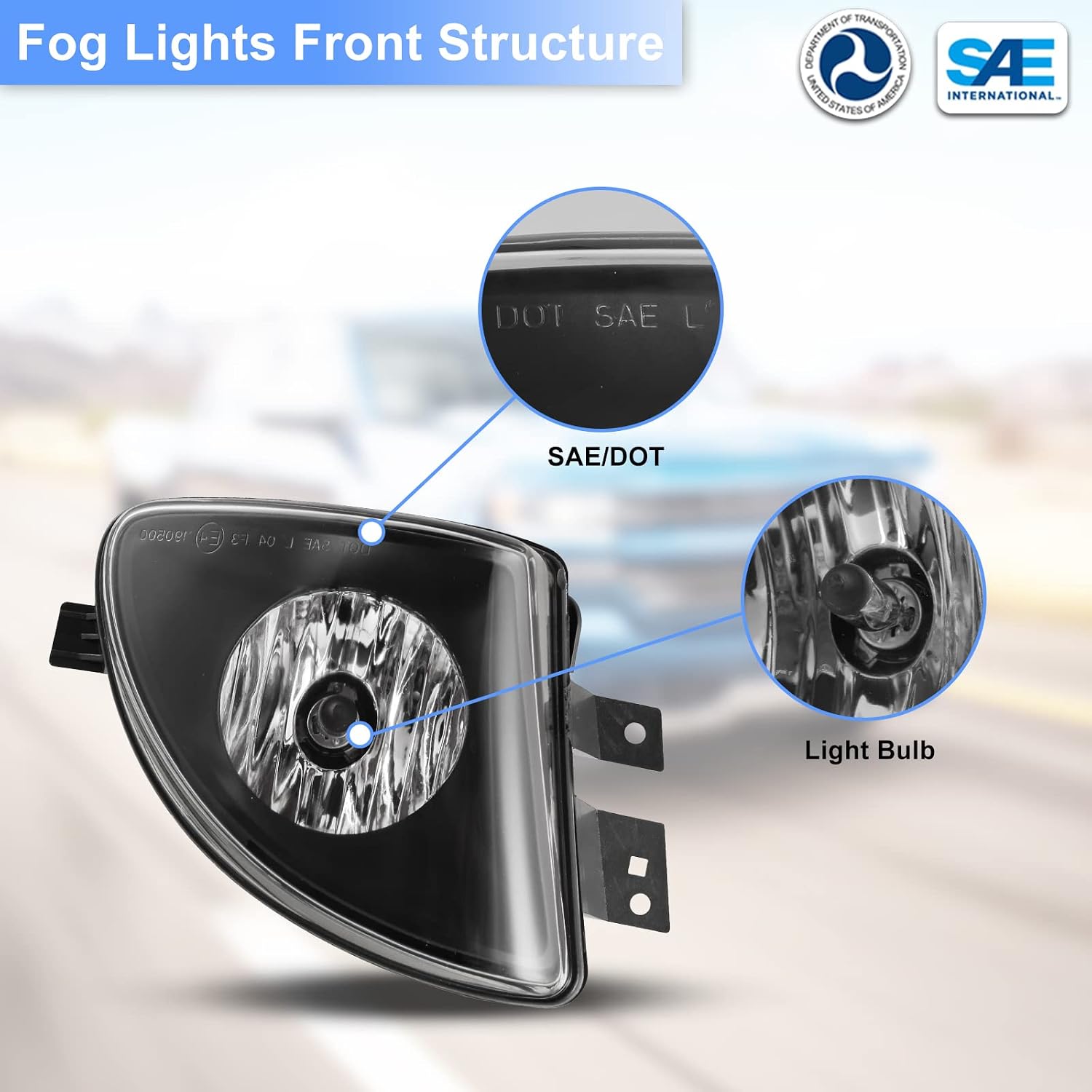 ROXX Fog Lights Compatible with 2010 2011 2012 2013 BMW 528i 535i 550i xDrive Sedan, 2012 2013 BMW ActiveHybrid 5 Sedan Fog Lamp Assembly Driver Passenger Replacement