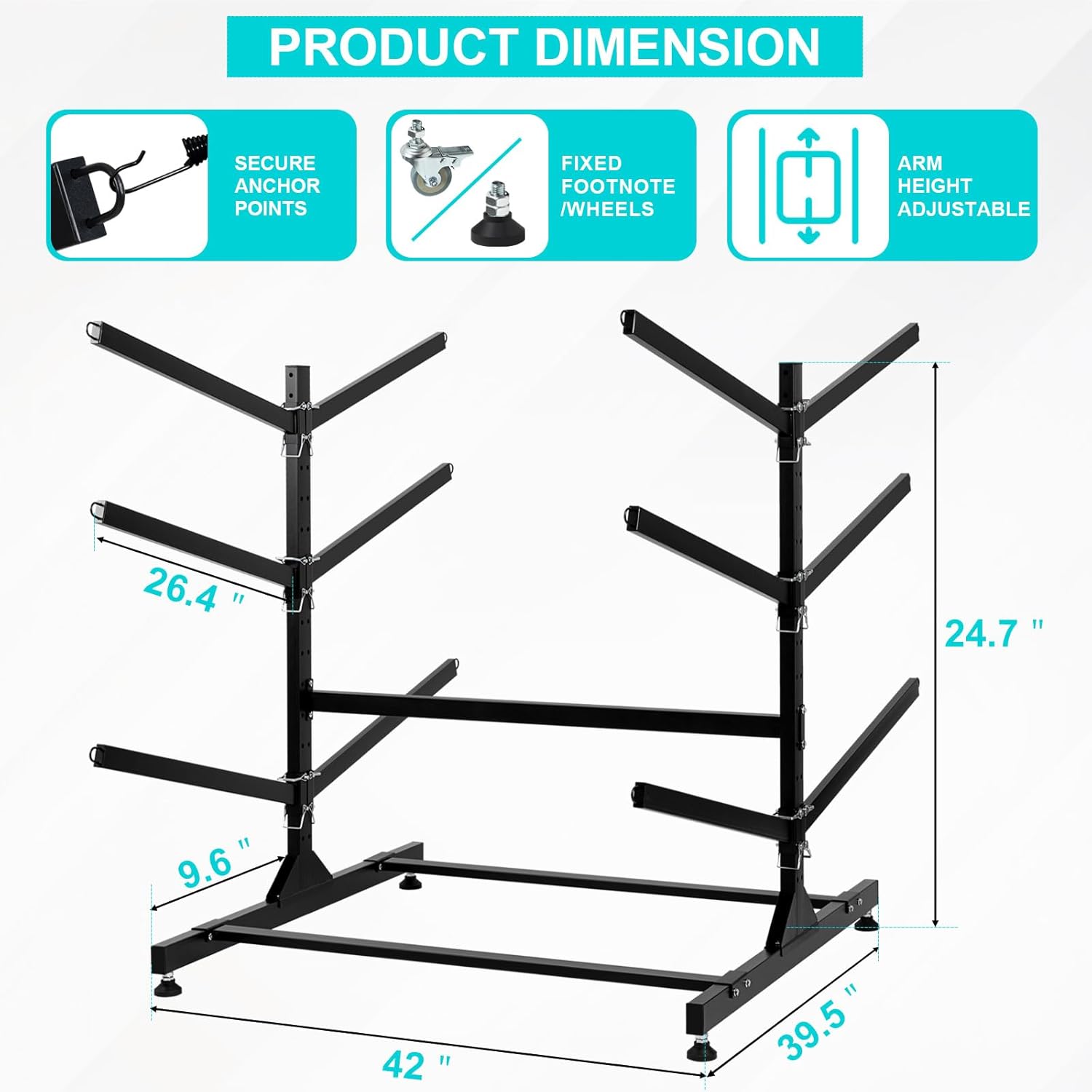 Heavy-Duty Kayak Storage Rack