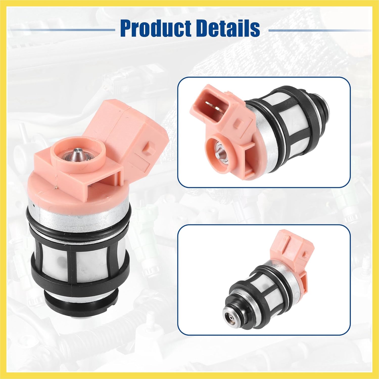 Car Fuel Injector Nozzle Replacement Fit for Nissan Pathfinder 3.0L V6 1994-1995 16600-88G10 - Pack of 6 Silver Tone Benefit